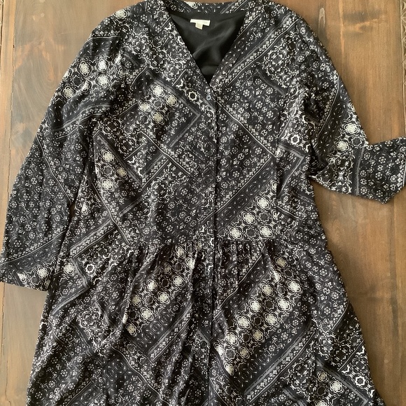 Garnet Hill Crepe button up dress Size 10 - Picture 1 of 3